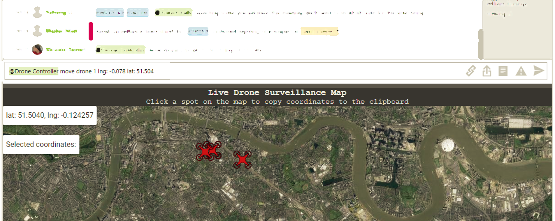 Fictive drone bot example: Controlling drones using chatbots