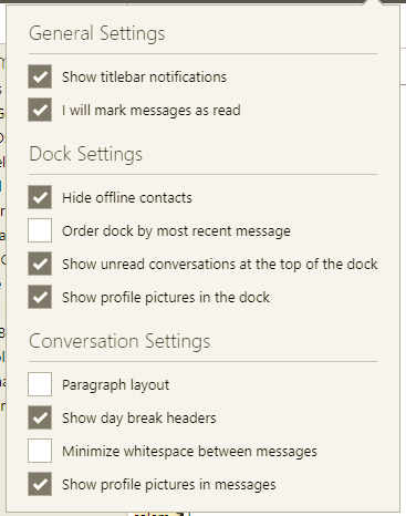 MLD Preferences Menu